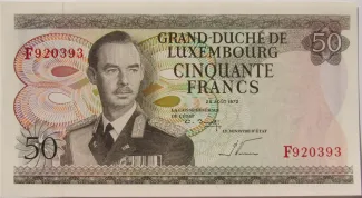 Luxembourg 50 Francs, 1972 image