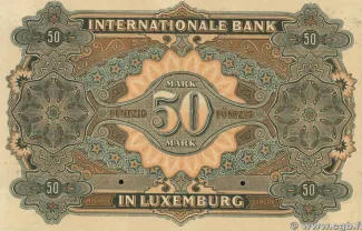 Luxembourg 50 Mark, 1900 reverse
