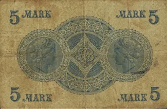 Luxembourg 5 Mark, 1876 reverse