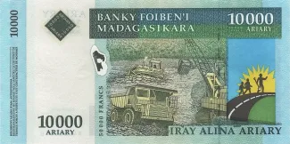 Madagascar 10.000 Ariary / 50000 Francs, 2003-2007 reverse