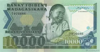 Madagascar 10.000 Francs / 2000 Ariary, 1985 image