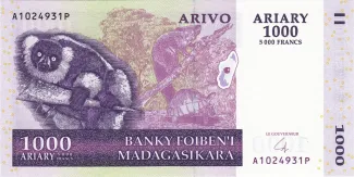 Madagascar 1.000 Ariary / 5000 Francs, 2004 image