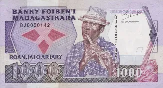 Madagascar 1.000 Francs / 200 Ariary, 1989 image