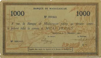 Madagascar 1.000 Francs, 1946 image