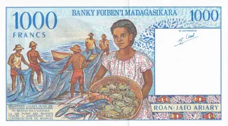Madagascar 1.000 Francs, 1994-2004 reverse