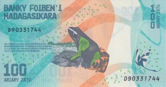 Madagascar 100 Ariary, 2017-2022 reverse