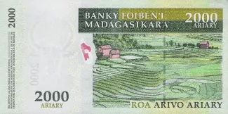 Madagascar 2.000 Ariary, 2008-2017 reverse
