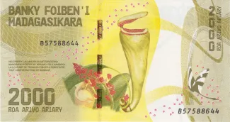 Madagascar 2.000 Ariary, 2017-2023 reverse