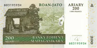Madagascar 200 Ariary / 1000 Francs, 2004 image
