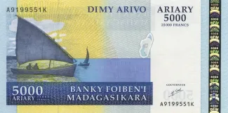 Madagascar 5.000 Ariary / 25000 Francs, 2003 image