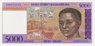 Madagascar 5.000 Francs / 1000 Ariary, 1996 image