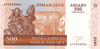 Madagascar 500 Ariary / 2500 Francs, 2004 image