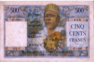 Madagascar 500 Francs, 1958 image