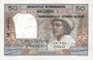 Madagascar 50 Francs / 10 Ariary, 1963 image