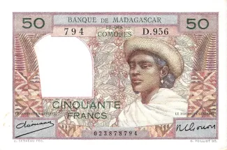 Madagascar 50 Francs, 1953 image