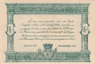 Maine-et-Loire, Department of 25 Centimes, 1917 reverse