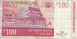 Malawi 100 Kwacha, 1997 reverse