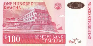 Malawi 100 Kwacha, 2005-2011 reverse