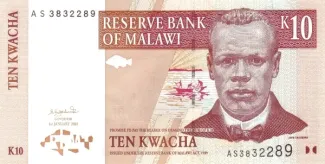 Malawi 10 Kwacha, 2003 obverse