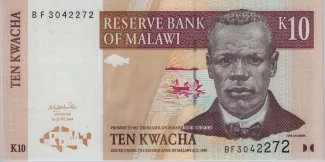 Malawi 10 Kwacha, 2004 obverse