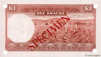 Malawi 1 Kwacha, 1971 reverse