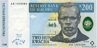Malawi 200 Kwacha, 1997 obverse