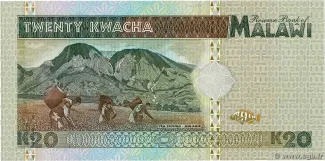 Malawi 20 Kwacha, 1995 reverse