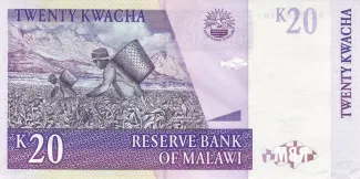 Malawi 20 Kwacha, 1997 reverse