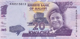 Malawi 20 Kwacha, 2012 obverse