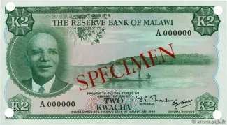 Malawi 2 Kwacha, 1971 obverse