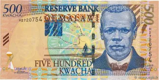 Malawi 500 Kwacha, 2001 obverse