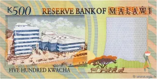 Malawi 500 Kwacha, 2001 reverse
