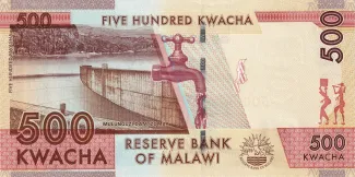 Malawi 500 Kwacha, 2012-2013 reverse