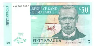 Malawi 50 Kwacha, 1997 obverse
