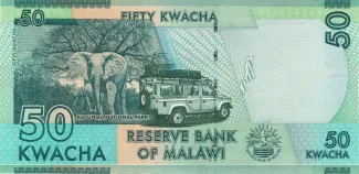 Malawi 50 Kwacha, 2014-2020 reverse