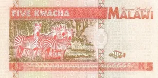 Malawi 5 Kwacha, 1995 reverse