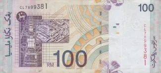 Malaysia 100 Ringgit, 1998-2001 reverse