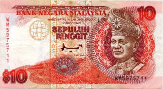 Malaysia 10 Ringgit, 1989-1995