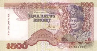 Malaysia 500 Ringgit, 1989-1995