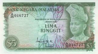 Malaysia 5 Ringgit, 1967-1976
