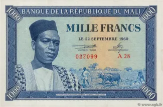Mali 1.000 Francs, 1960 image