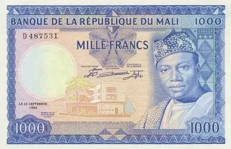 Mali 1.000 Francs, 1967 image
