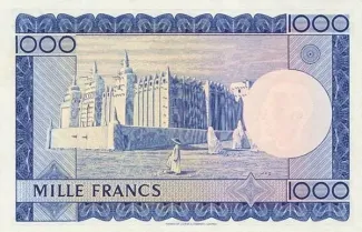 Mali 1.000 Francs, 1967 reverse