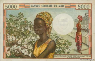 Mali 5.000 Francs, 1972-1984 reverse