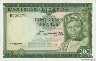 Mali 500 Francs, 1967 image