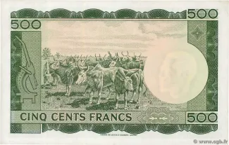 Mali 500 Francs, 1967 reverse