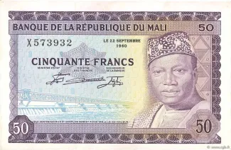 Mali 50 Francs, 1967 image