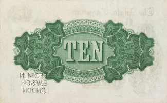 Malta 10 Pounds, 1886 reverse