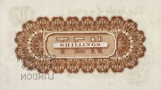Malta 10 Shillings, 1886 reverse