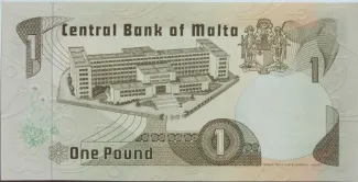 Malta 1 Lira, 1979 reverse